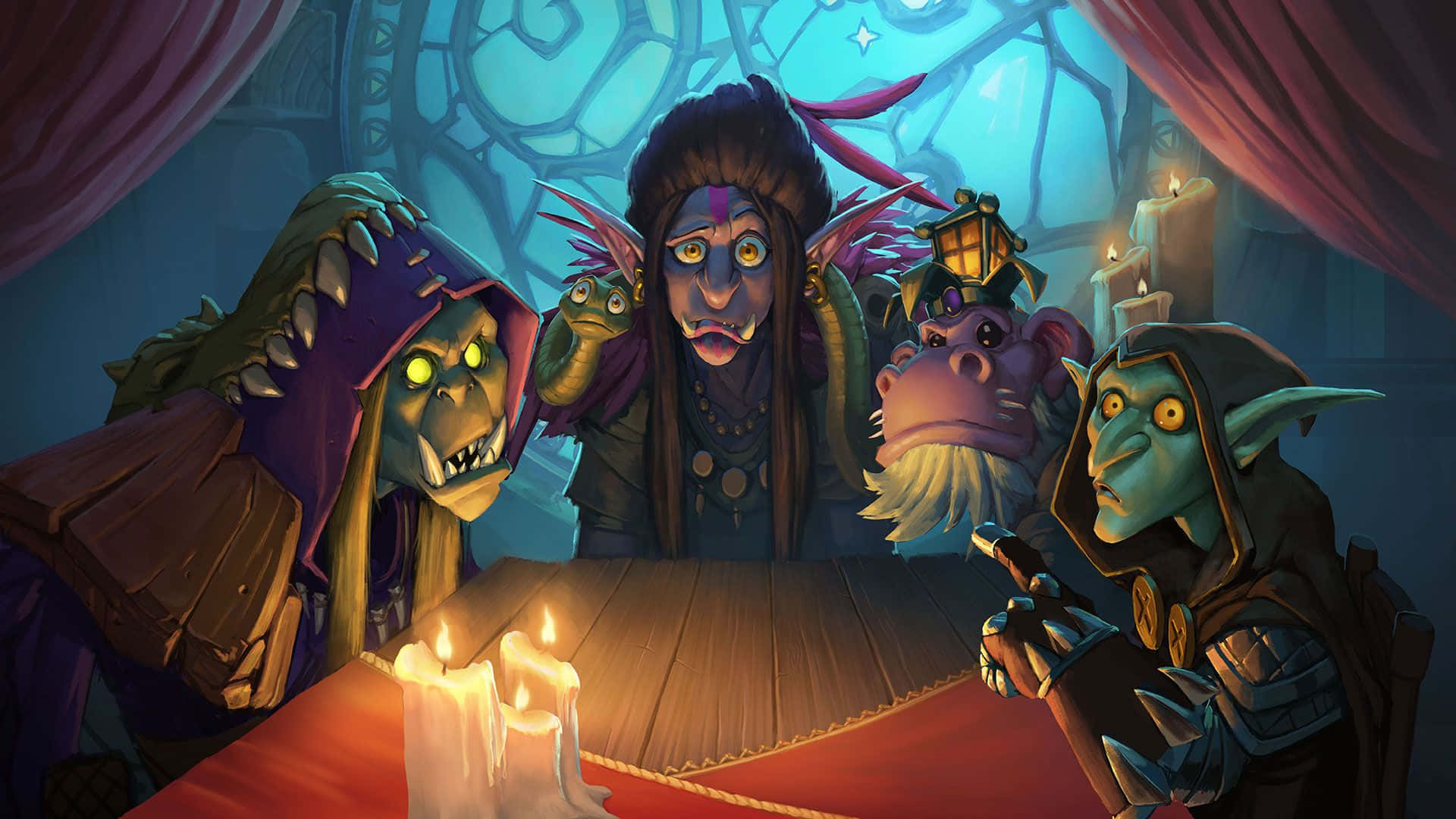 Madame Lazul And Trolls Hearthstone Desktop Background