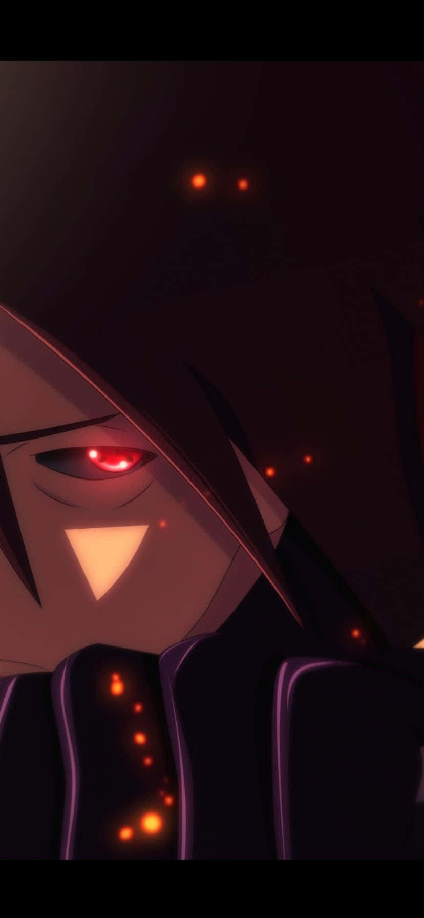 Madara Aesthetic Glowing Red Sharingan Eyes Background