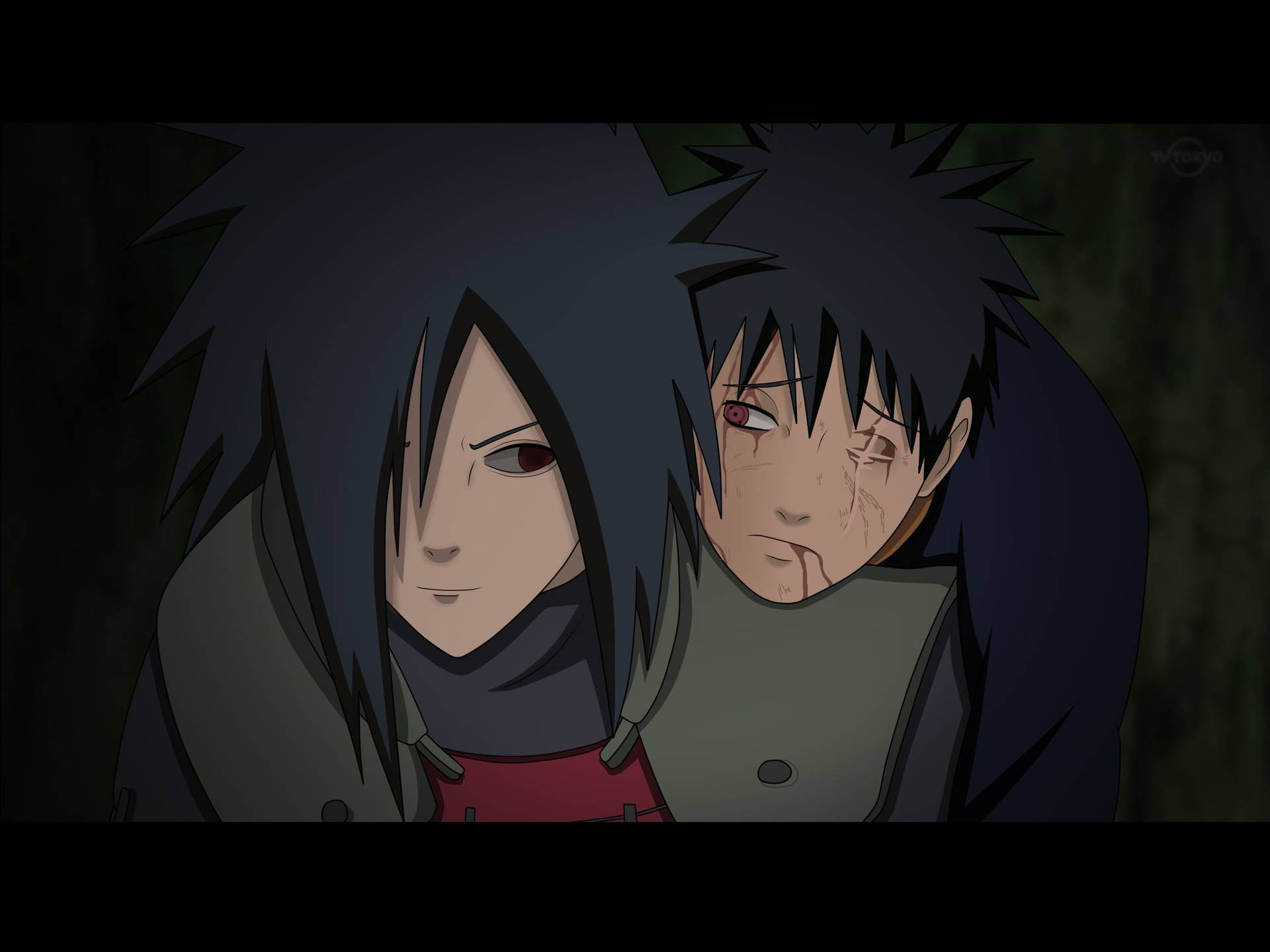 Madara Uchiha Carrying An Uchiha Background