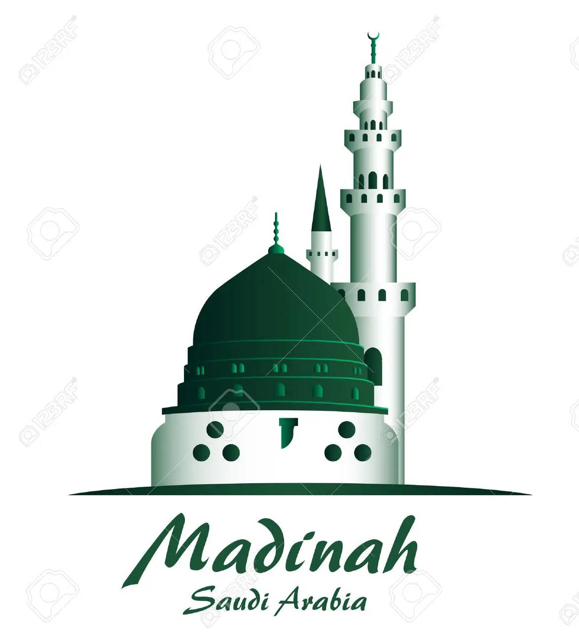 Madina City In Graphic Art Background