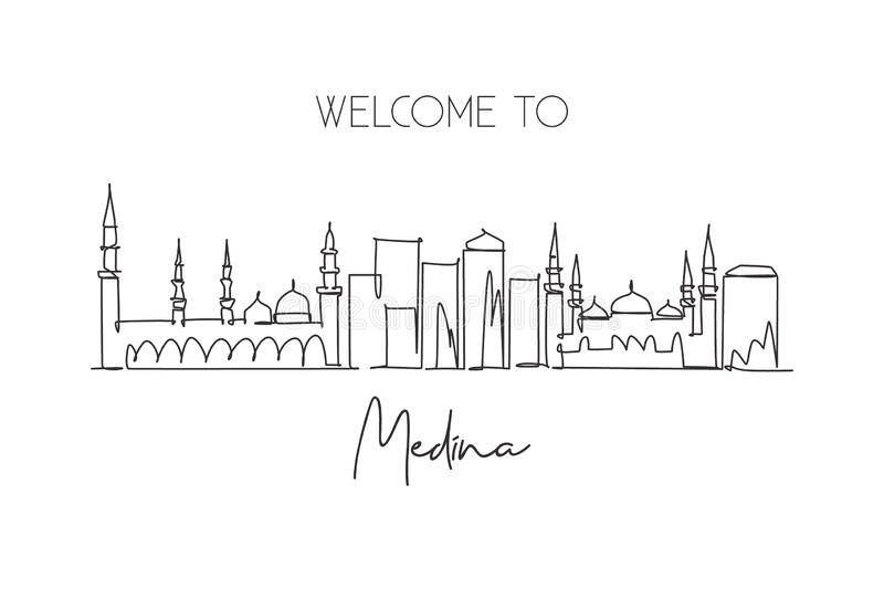 Madina City In Outline Graphic Art