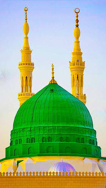 Madina Green Dome Colorful Background