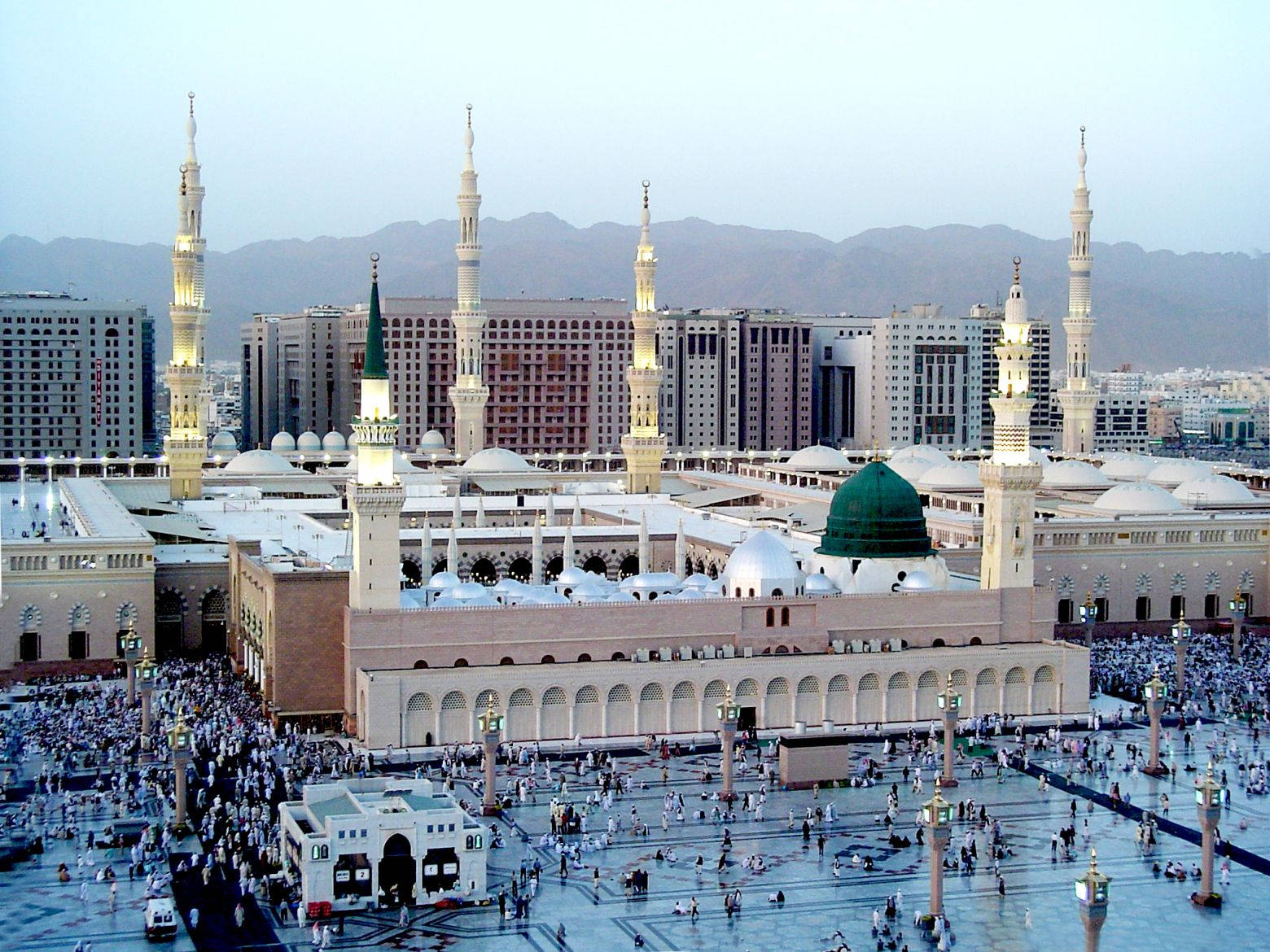 Madina Sharif Aerial Shot Background