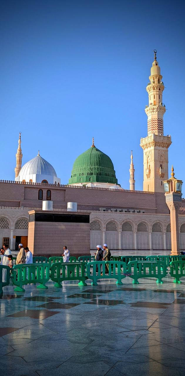 Madina Sharif With Guiding Rails Background