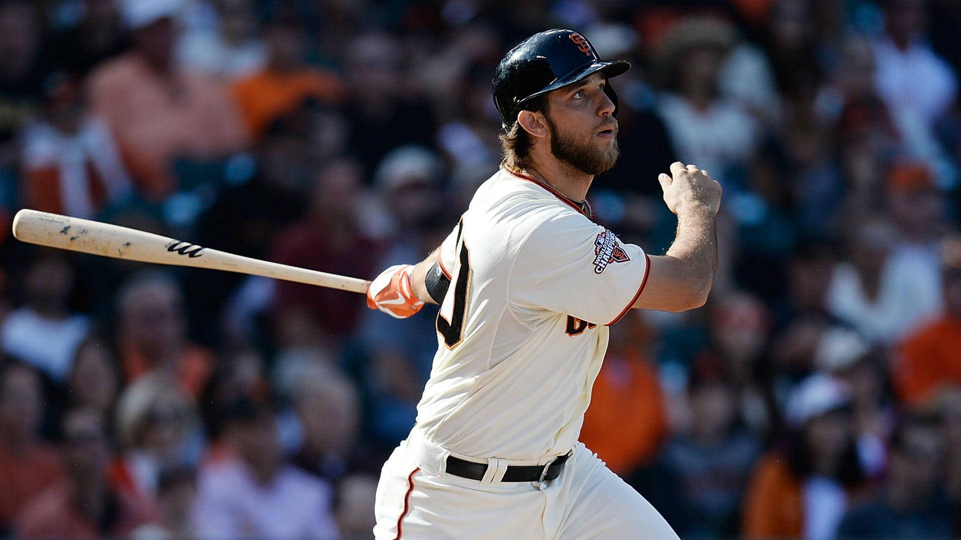 Madison Bumgarner With Baseball Bat