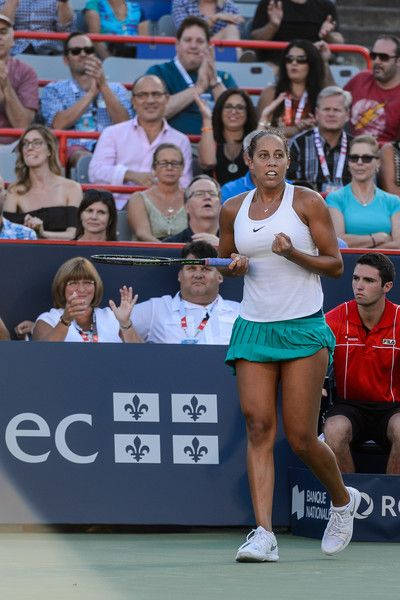 Madison Keys In Action On Tennis Court