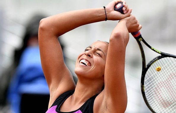 Madison Keys In Action On The Tennis Court