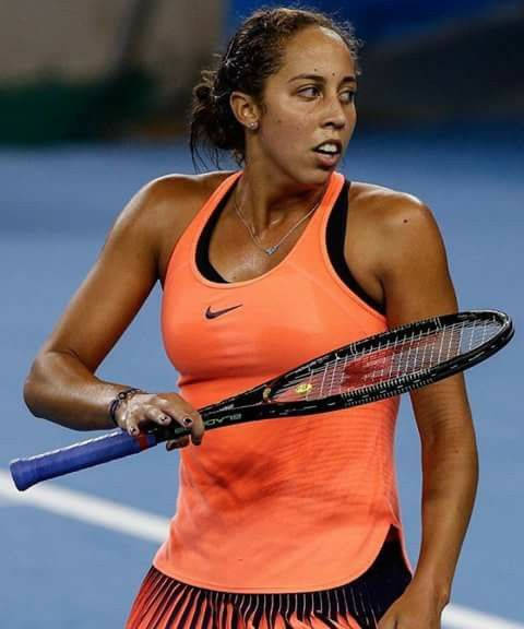 Madison Keys In Full Swing Background