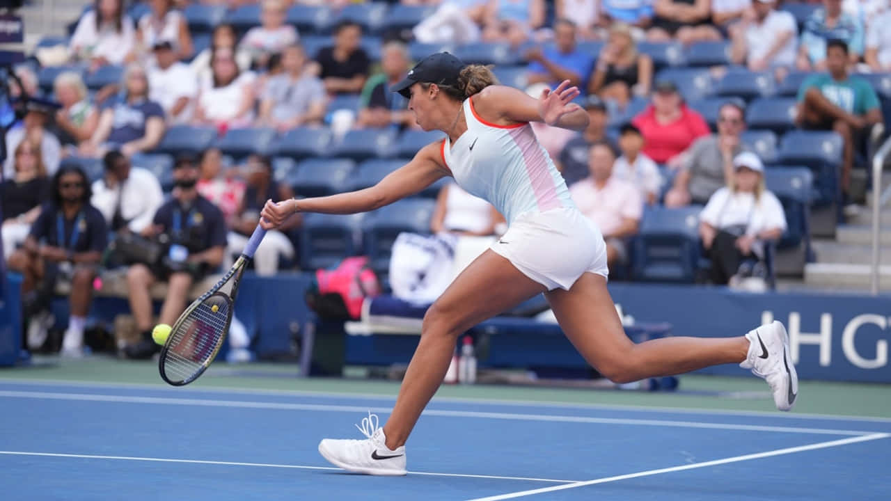 Madison Keys With One Foot Forward Background