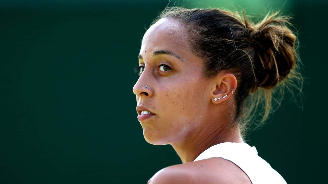 Madison Keys With Serious Face Background