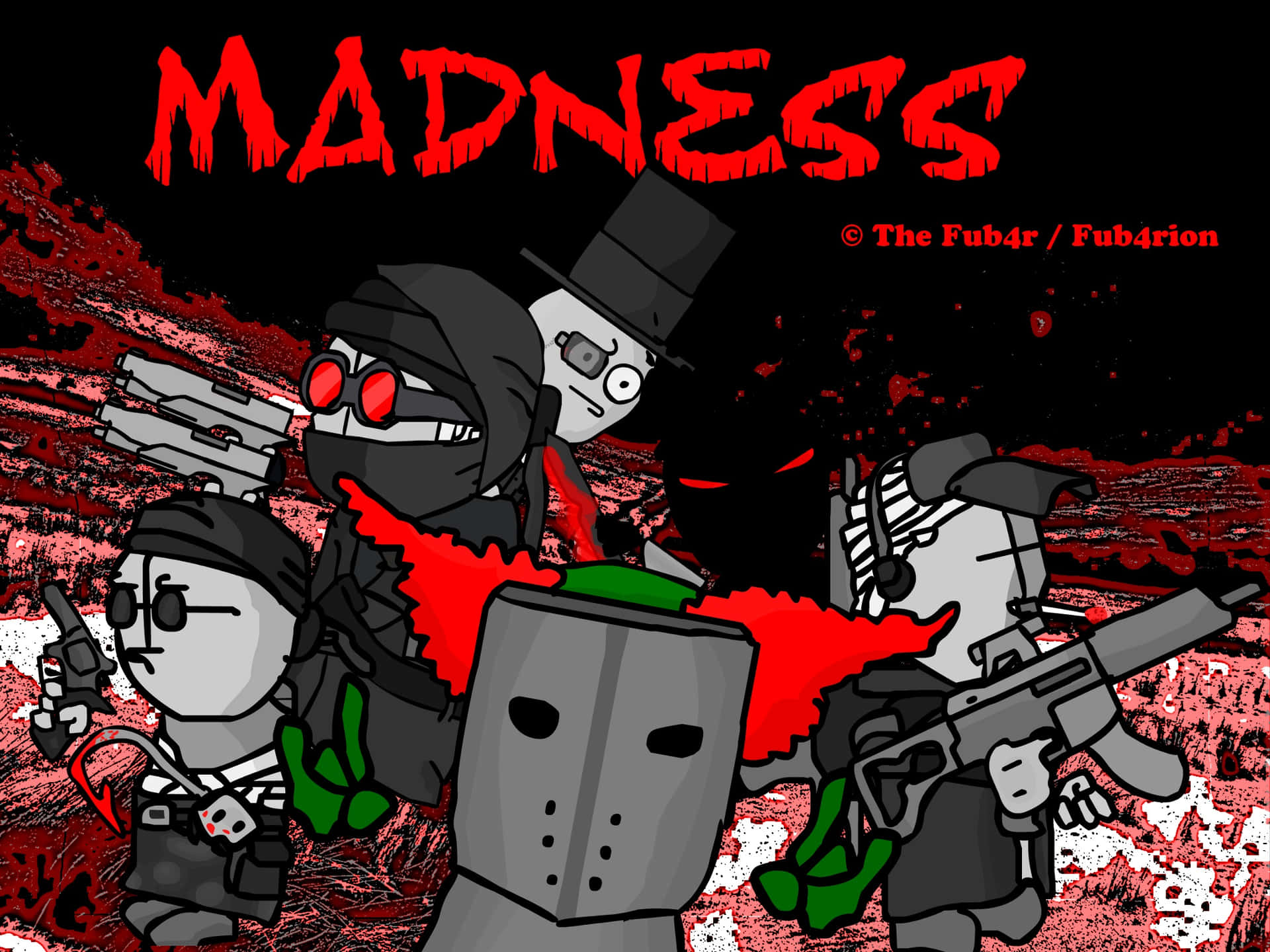 Madness Combat Action Scene Background