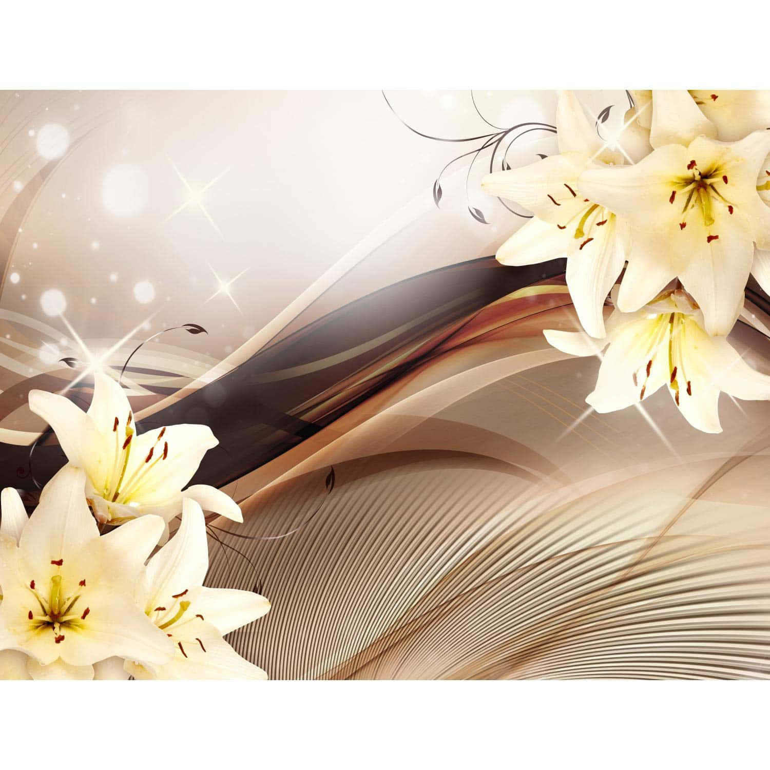 Madonna Lily Beige Art Background