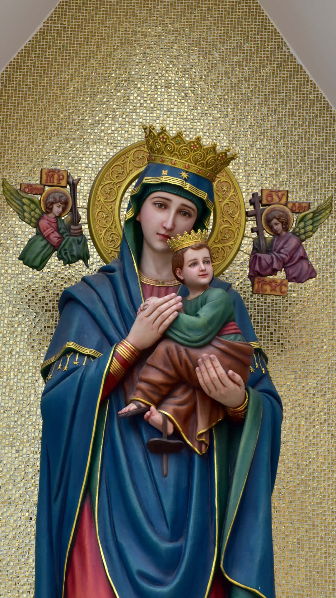 Madonnaand Child Religious Iconography Background