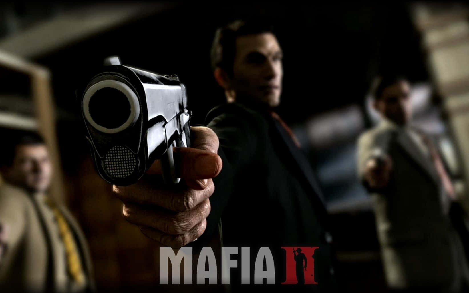 Mafia Ii Gangsters With Guns Background