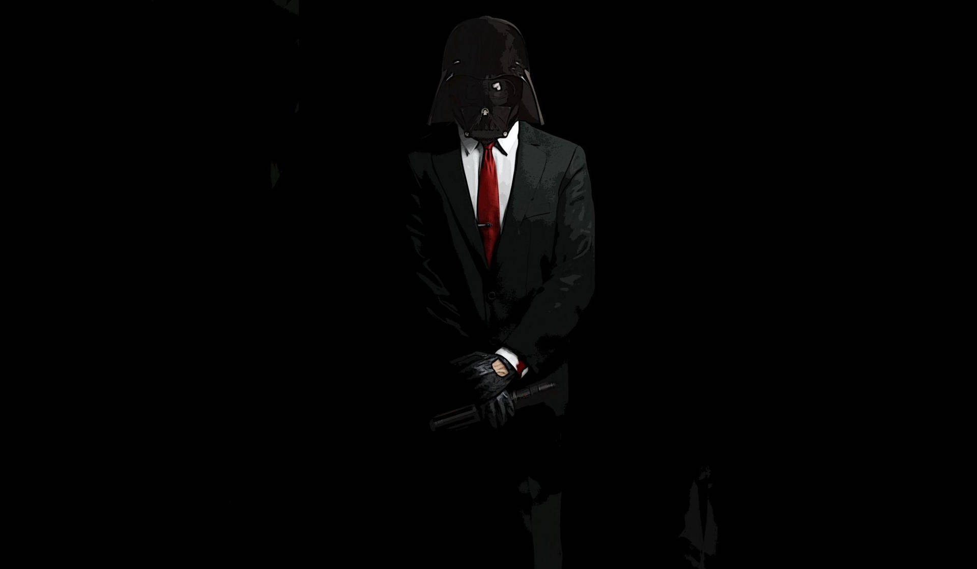 Mafia Wearing Darth Vader Mask Background