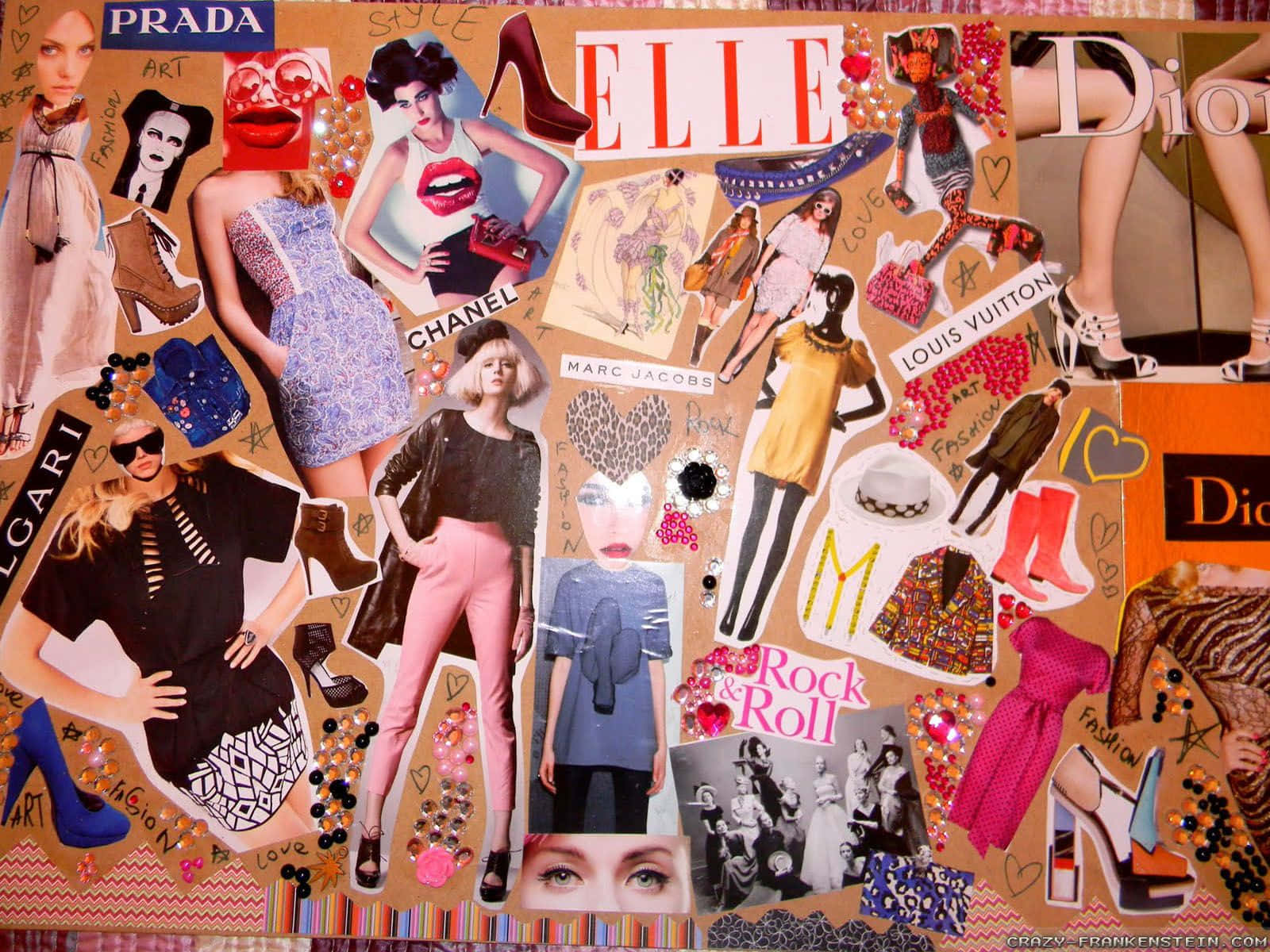 Magazine Cutout Collage For Girls