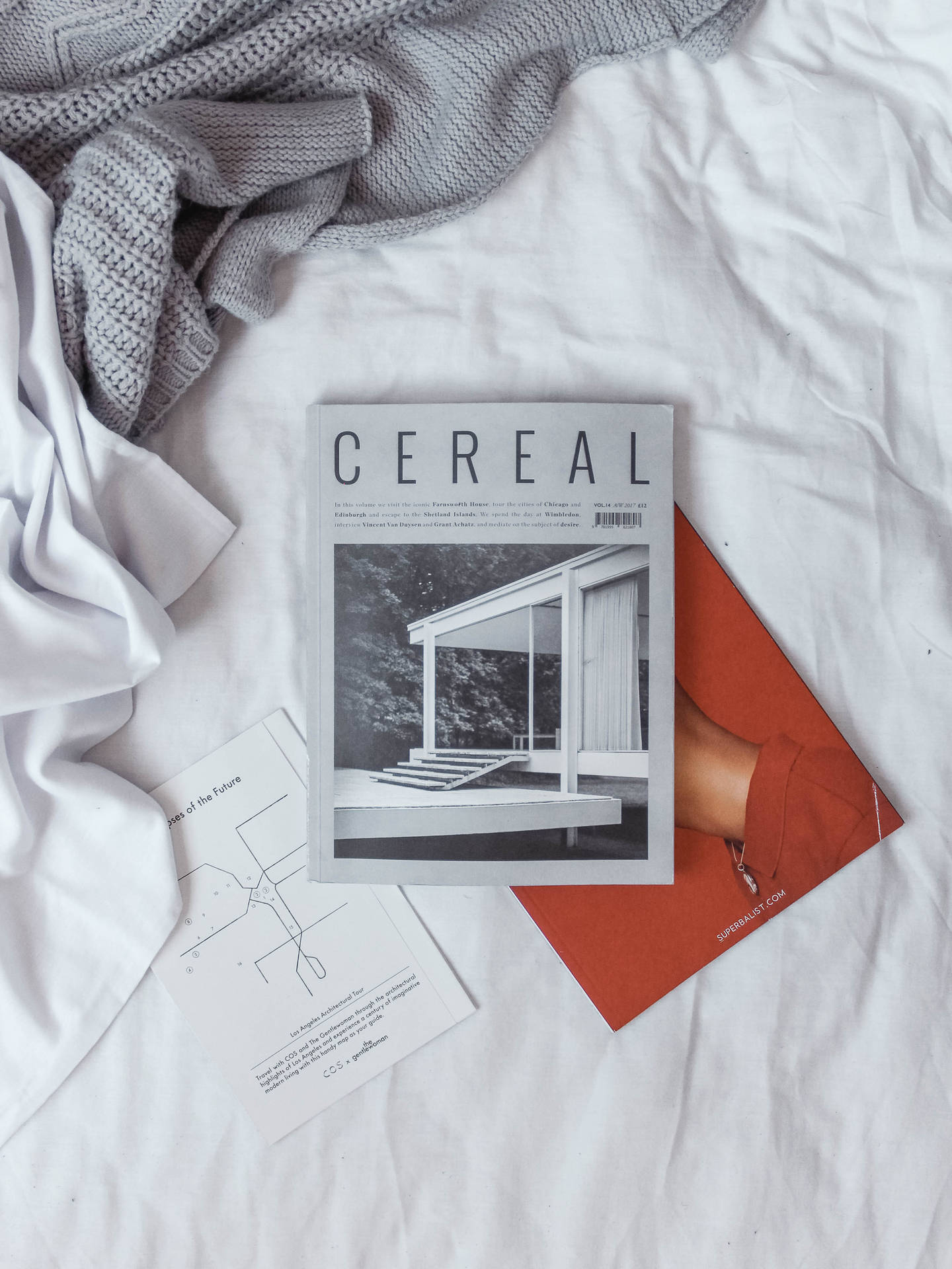 Magazine With Cereal Title Background