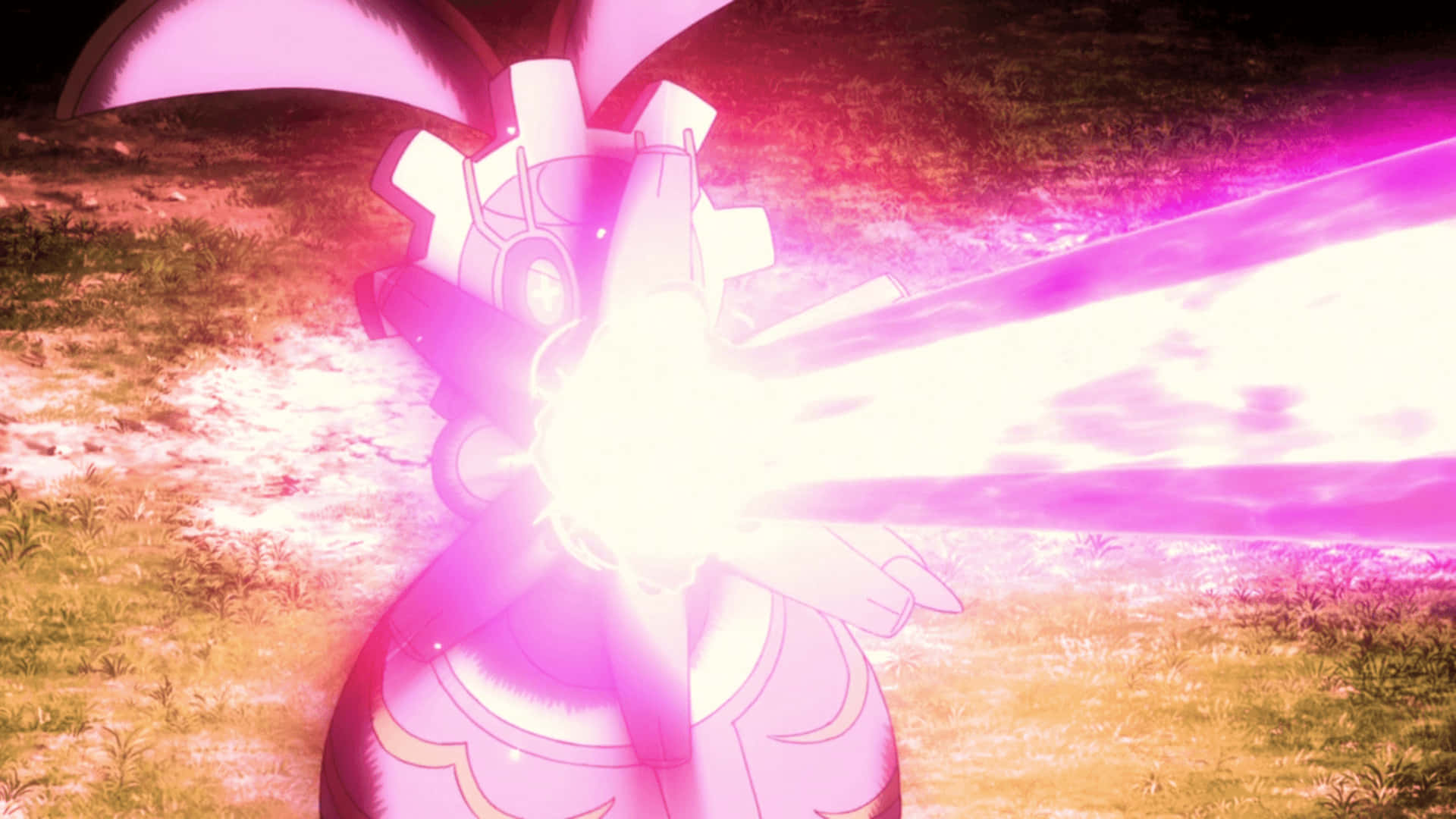 Magearna Releasing Her Soul Heart Power Background