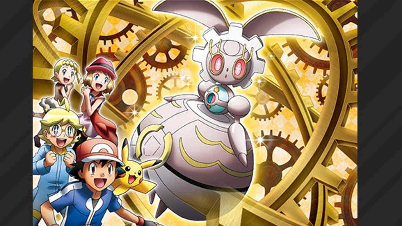 Magearna With Ash And Friends Background