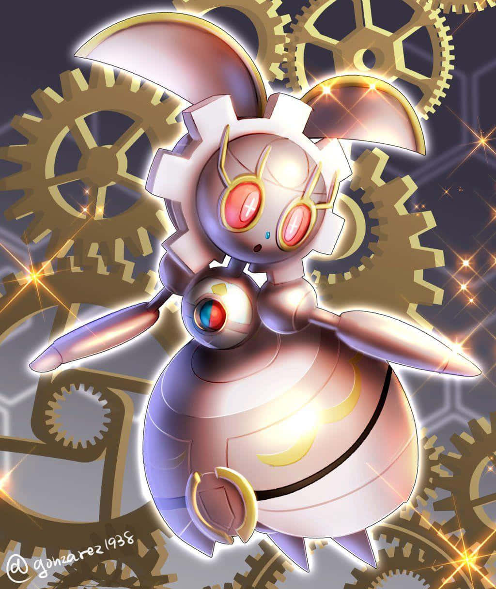 Magearna With Geared Background Background