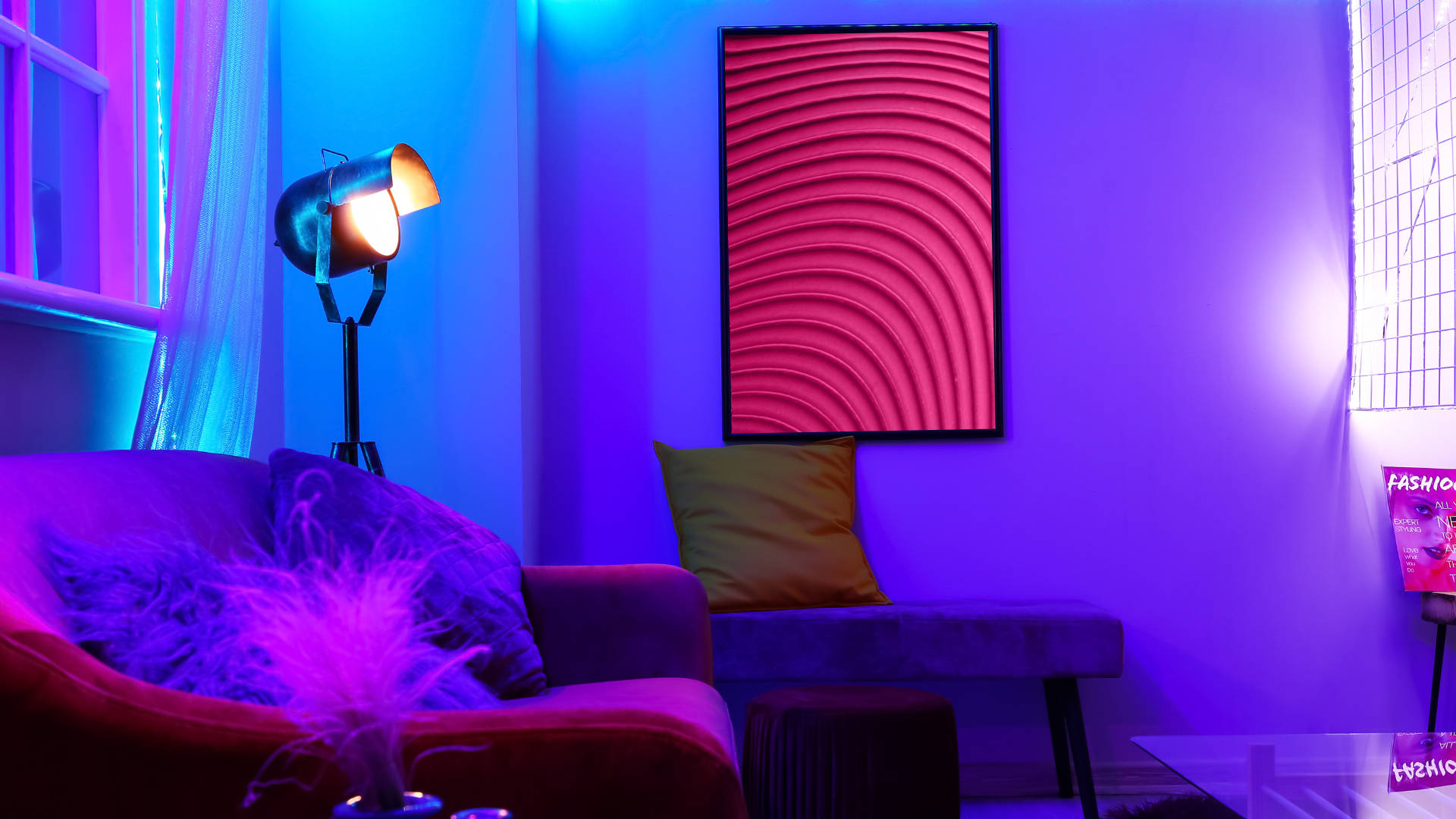 Magenta Abstract Wall Decoration