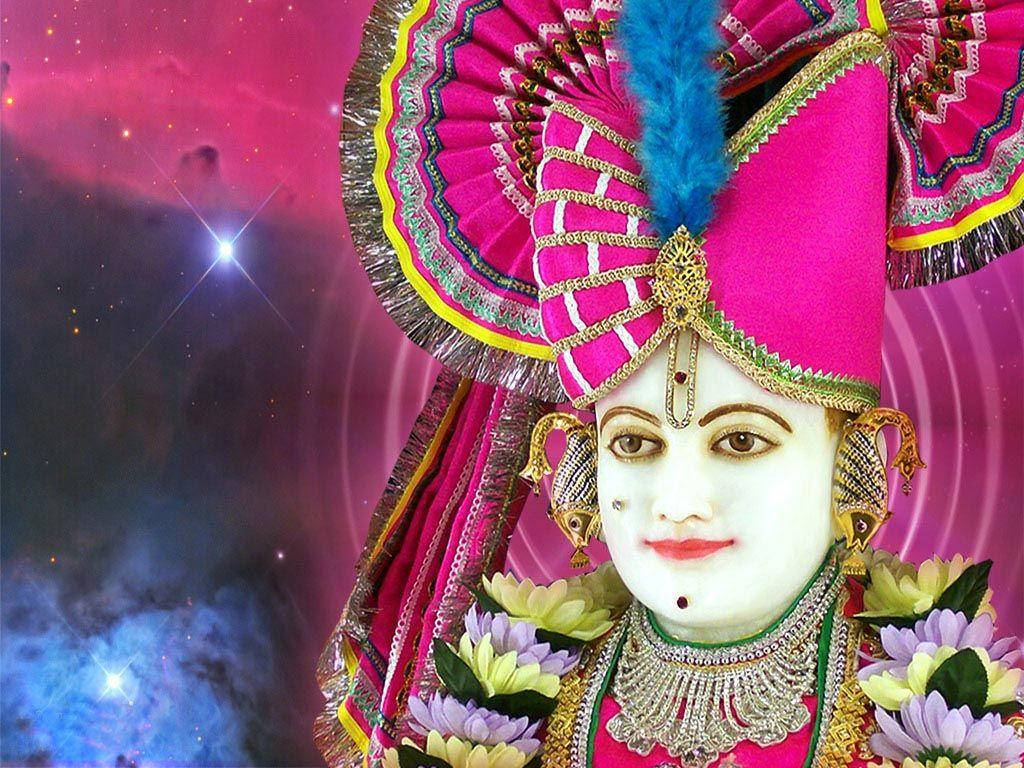 Magenta Galaxy Swaminarayan Background