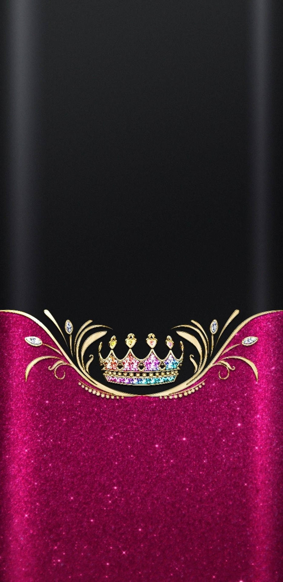 Magenta Glitter Queen Girly Background