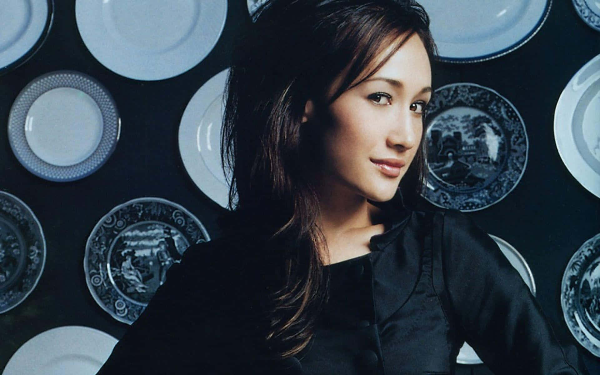 Maggie Q Stunning Portrait Background