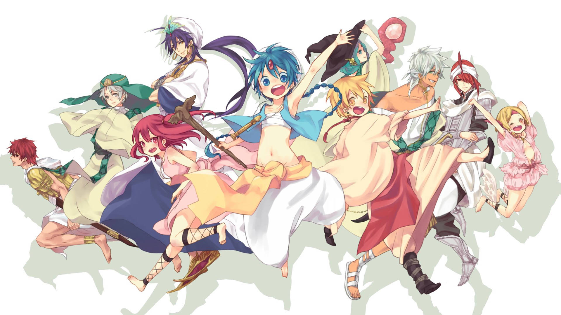 Magi The Labyrinth Of Magic Characters Background