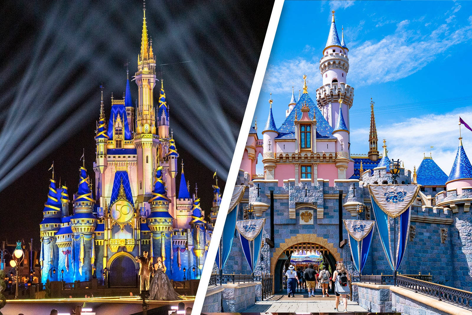 Magic Awaits At Disneyworld Vs Disneyland Background