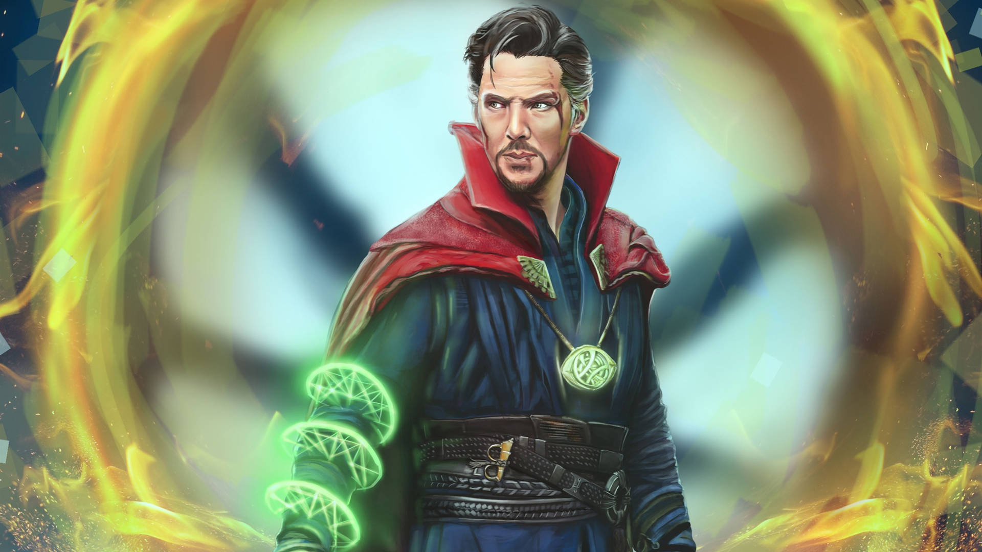 Magic Circles Doctor Strange Superhero Background