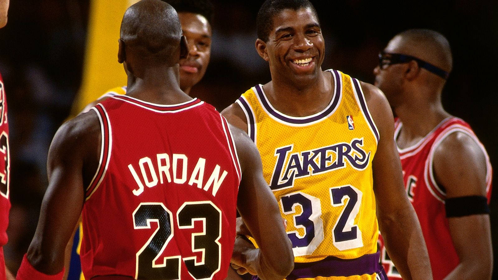 Magic Johnson And Michael Jordan Background