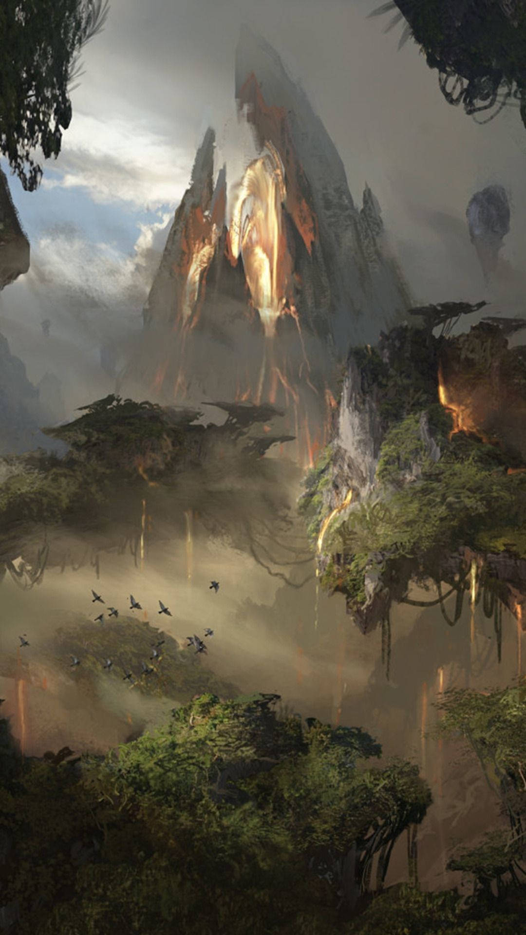Magic The Gathering Forest Mountain Top Background