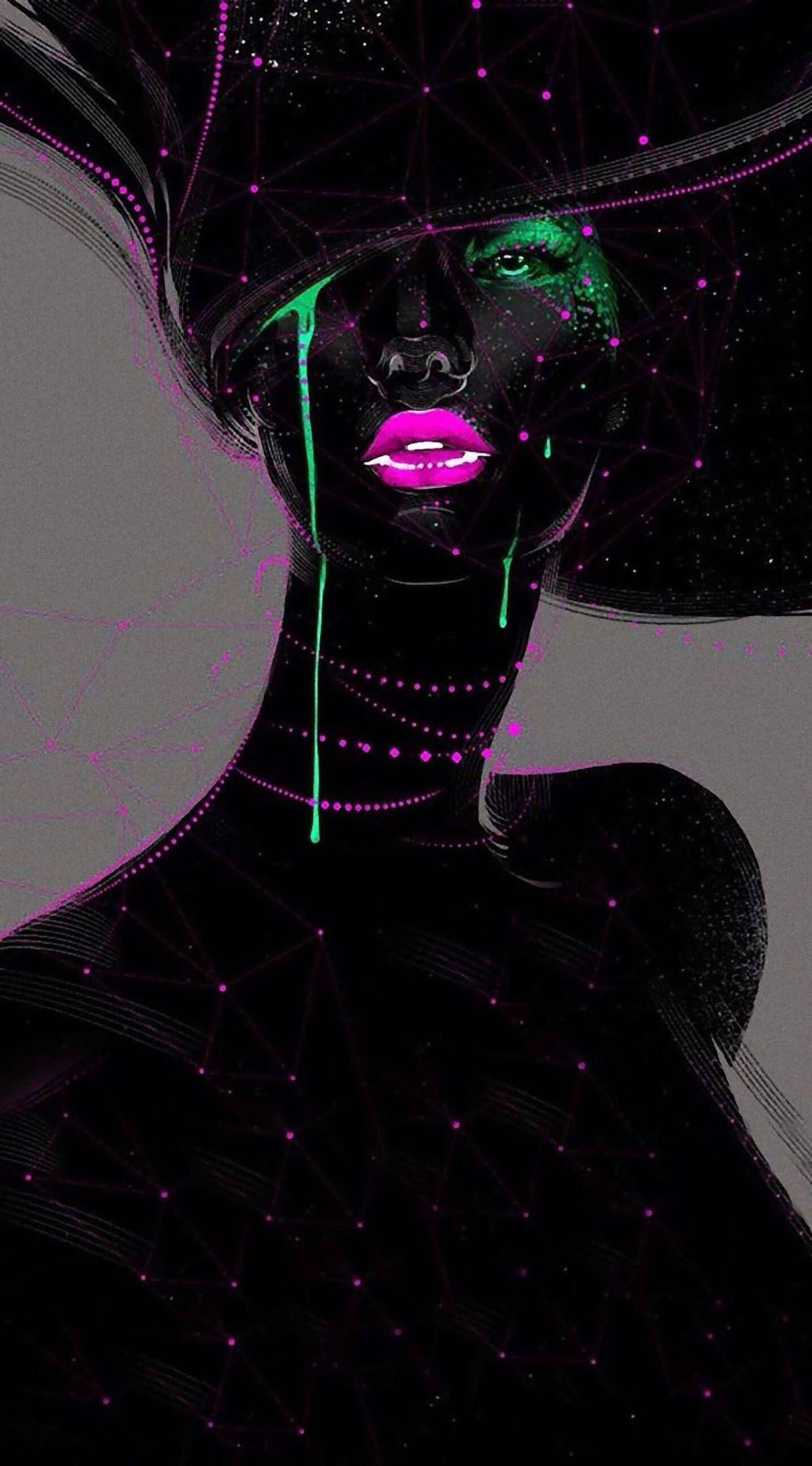 Magical Beautiful Black Woman Background