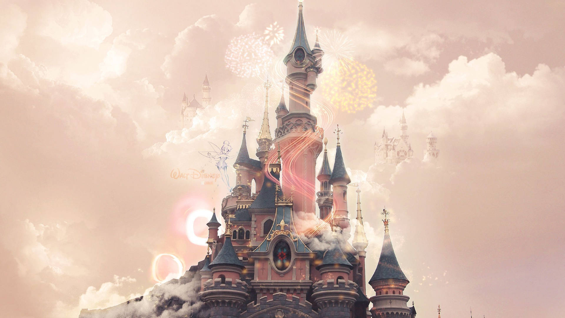 Magical Castle Pixel Disney Laptop Background