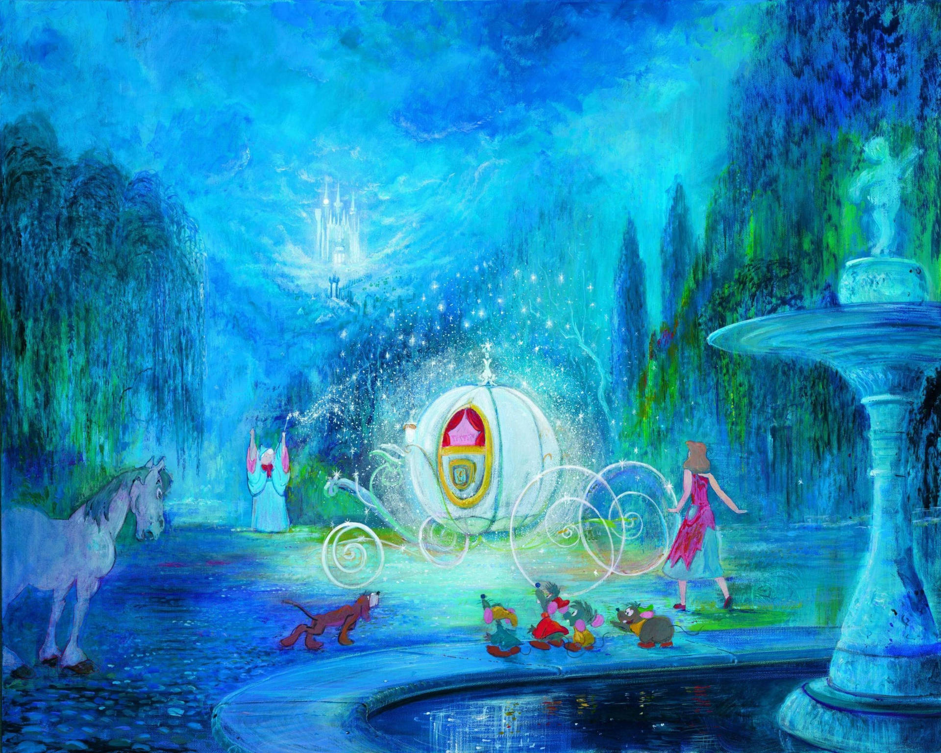 Magical Cinderella Scene Background
