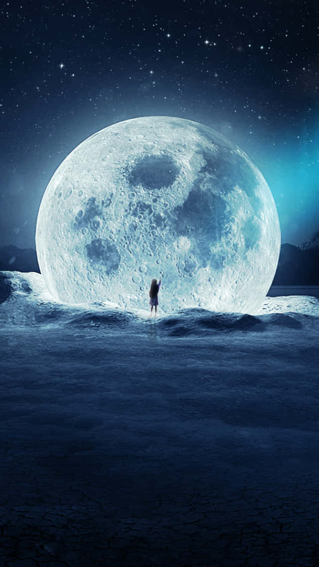 Magical Cool Moon Illuminating The Night Sky Background