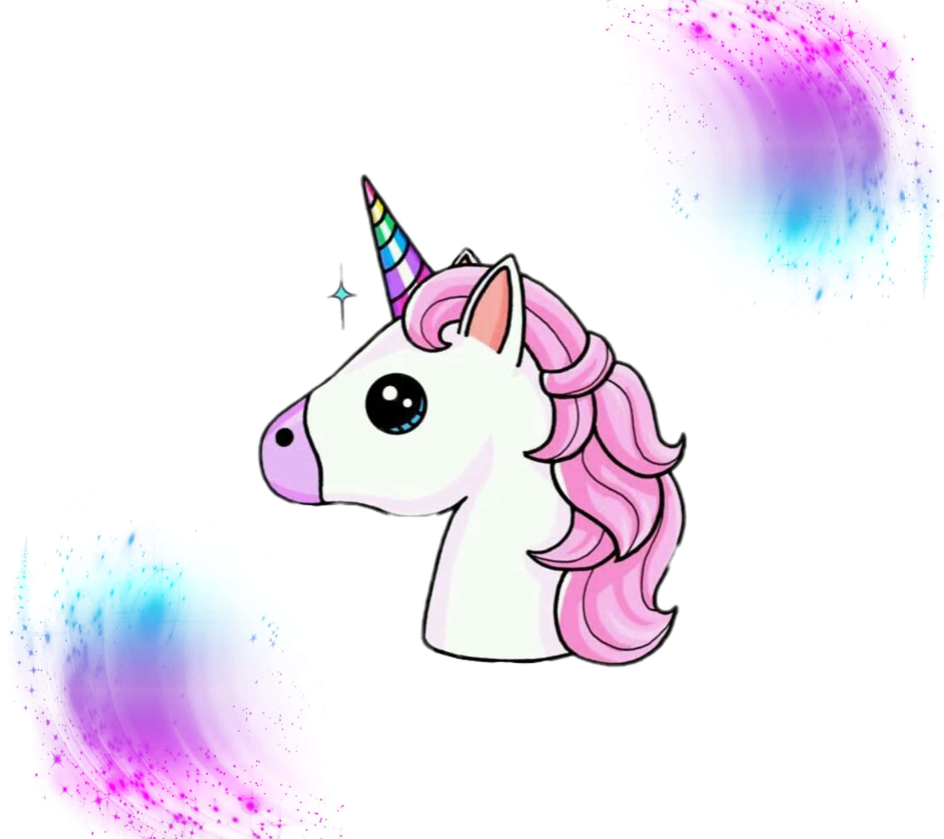 Magical Cute Unicorn Vibes Background