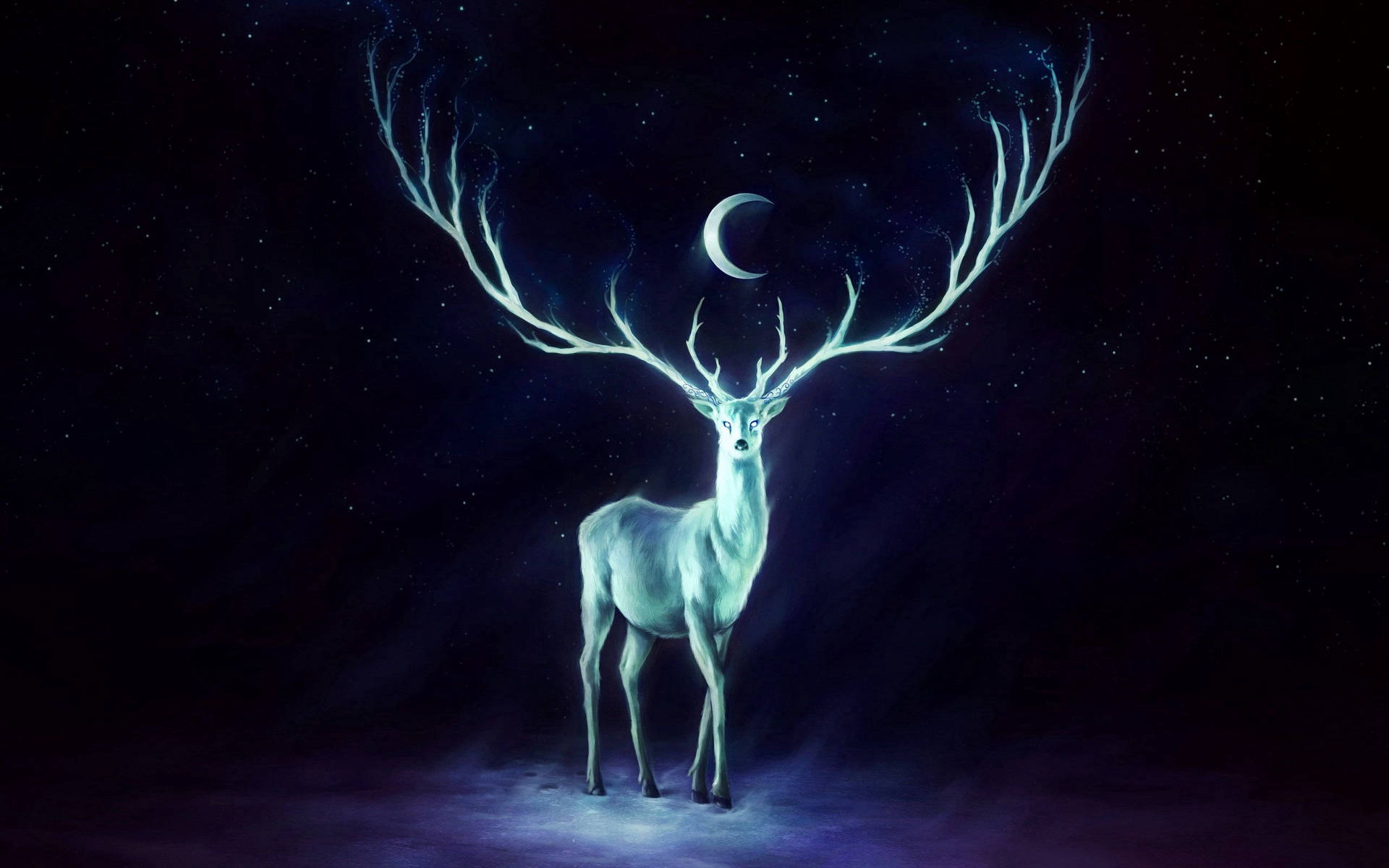 Magical Deer Harry Potter Patronus Background