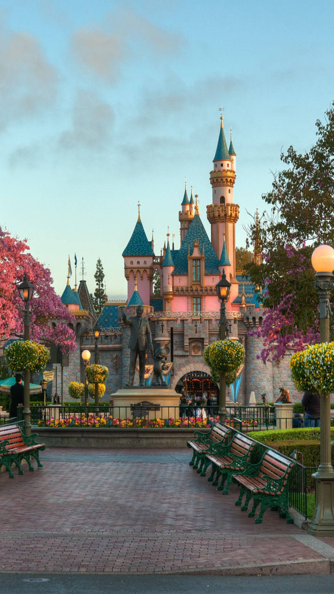 Magical Disney Castle Amidst Enchanted Gardens