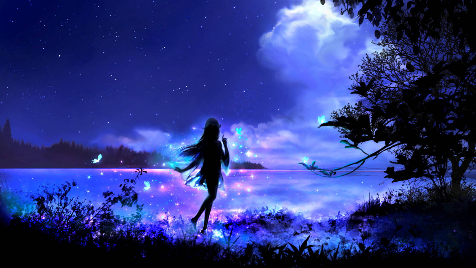 Magical Fairy And Night Butterfly