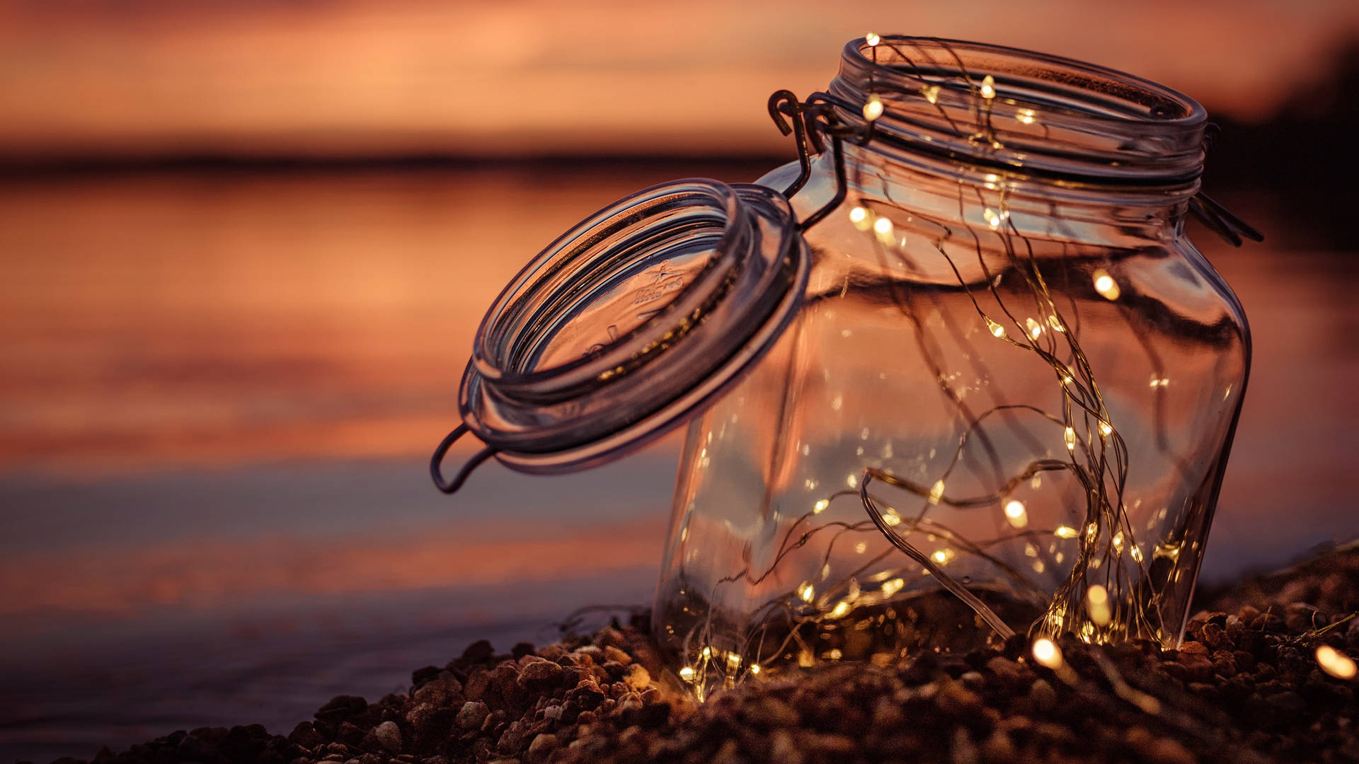 Magical Fairy Lights Illuminated A Winter Wonderland Background