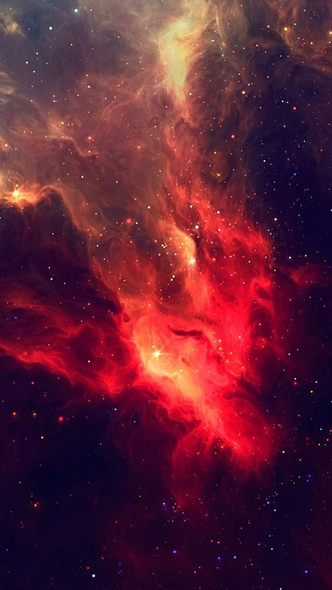 Magical Galaxy Red Iphone Background