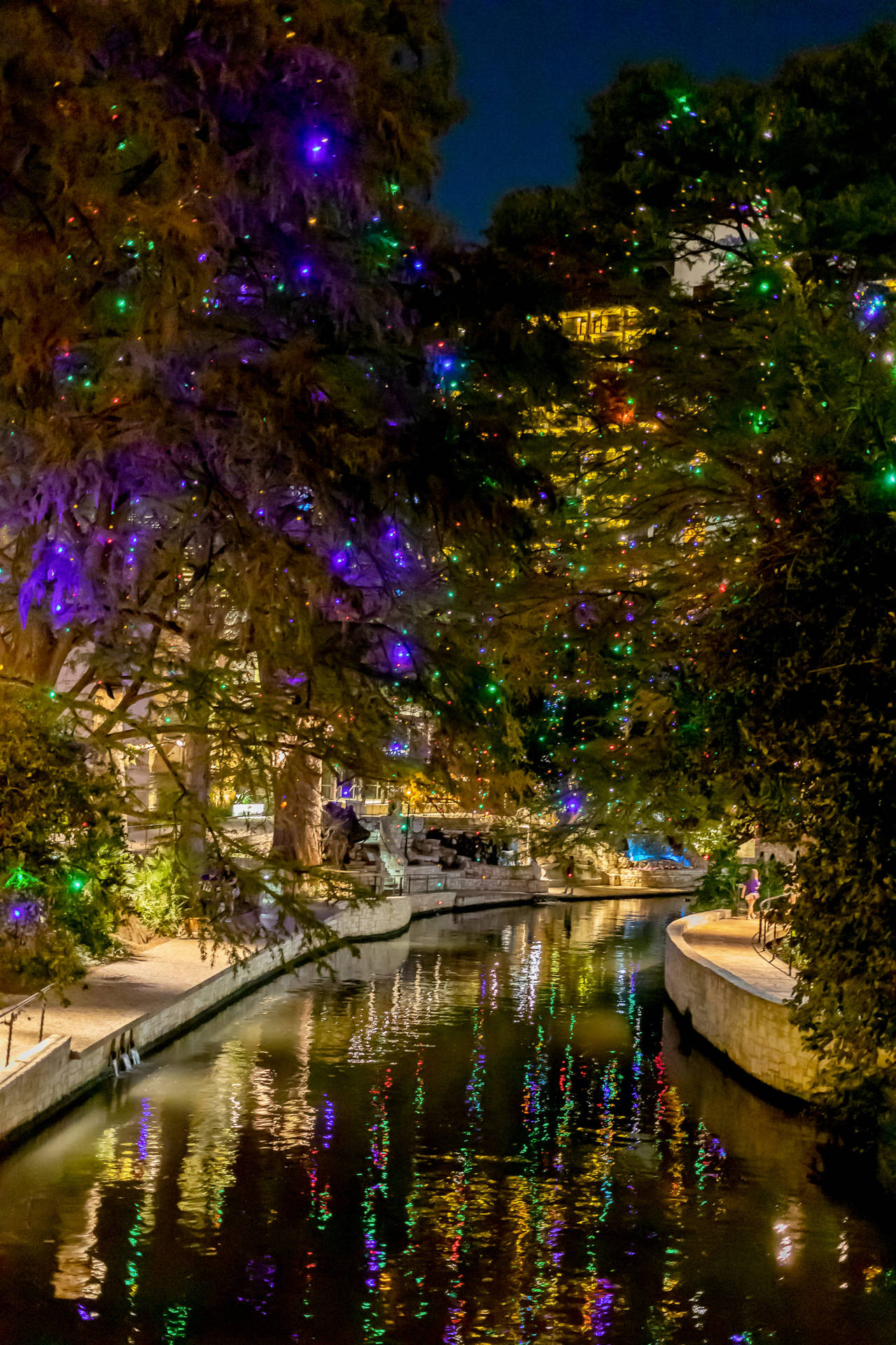 Magical Holiday Lights Brighten Up San Antonio River Walk.