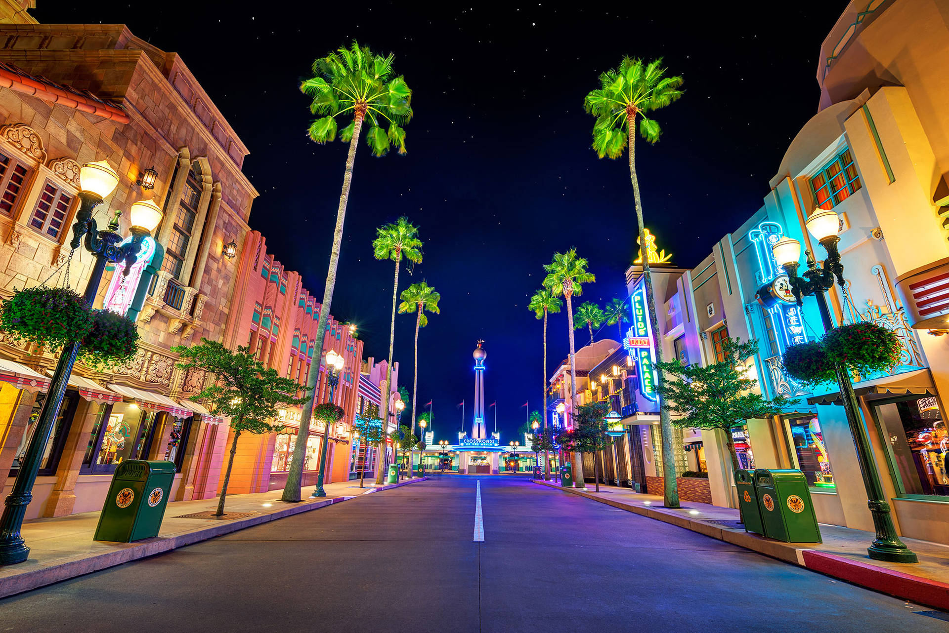 Magical Hollywood Street Background