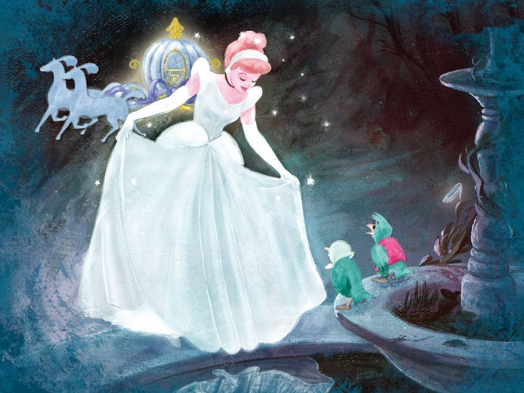 Magical Illustration Of Cinderella Background