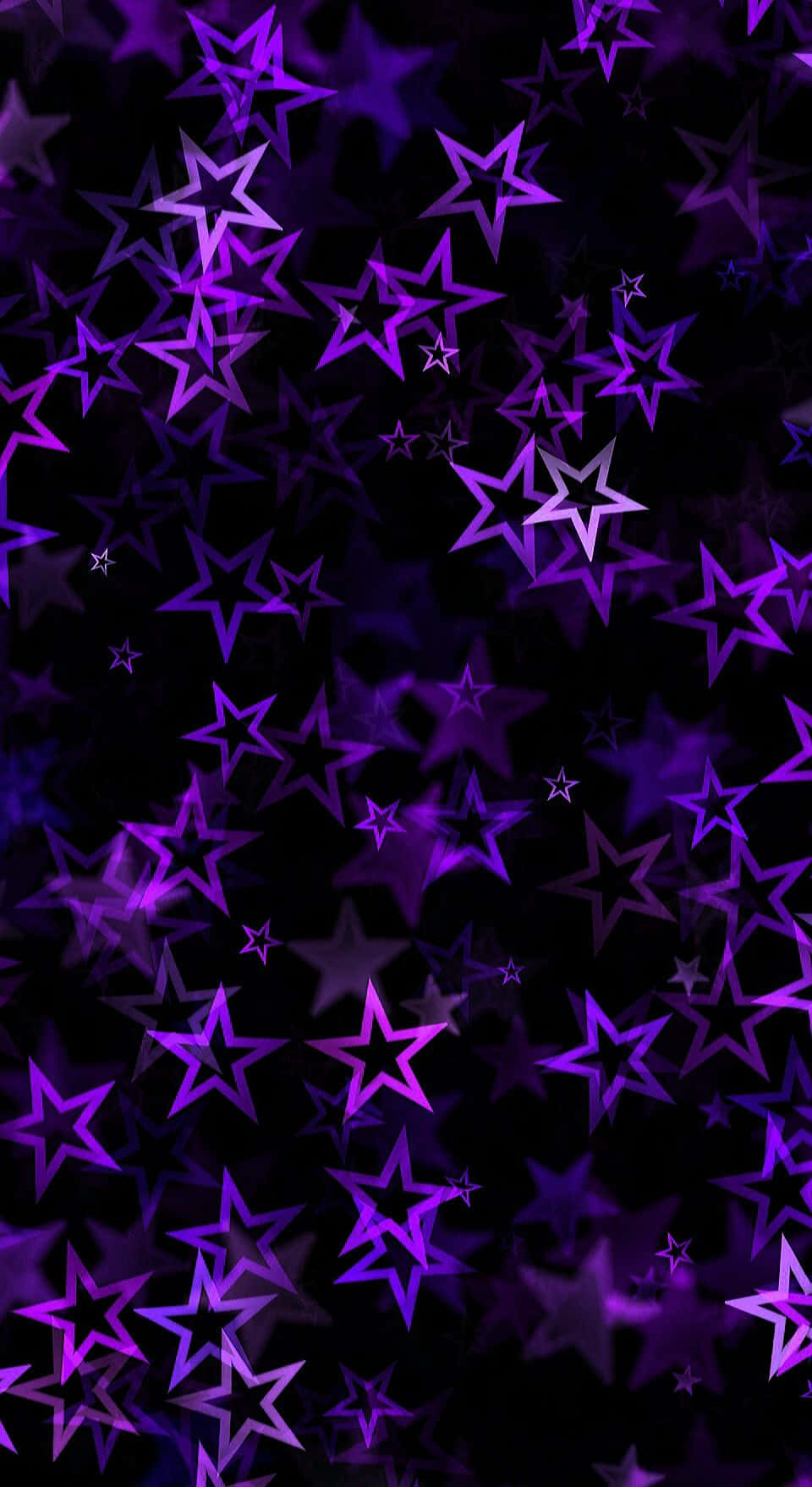 Magical Lavender Star Glistening And Shining In The Night Sky Background