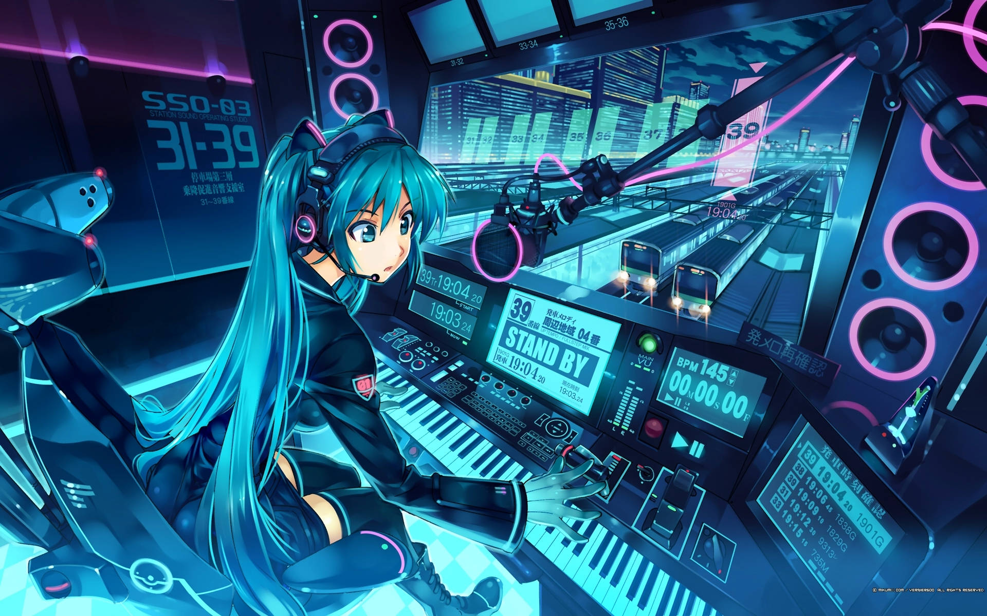 Magical Melody From The Vocaloid Universe Background