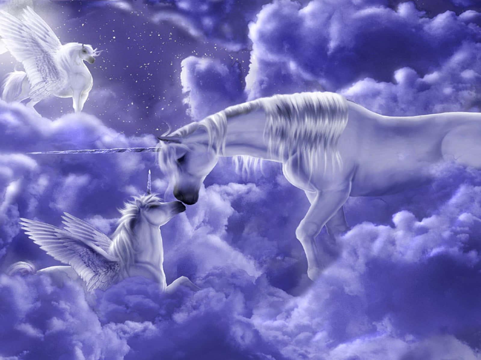 Magical Mommy Unicorn, Magical Baby Unicorn Background