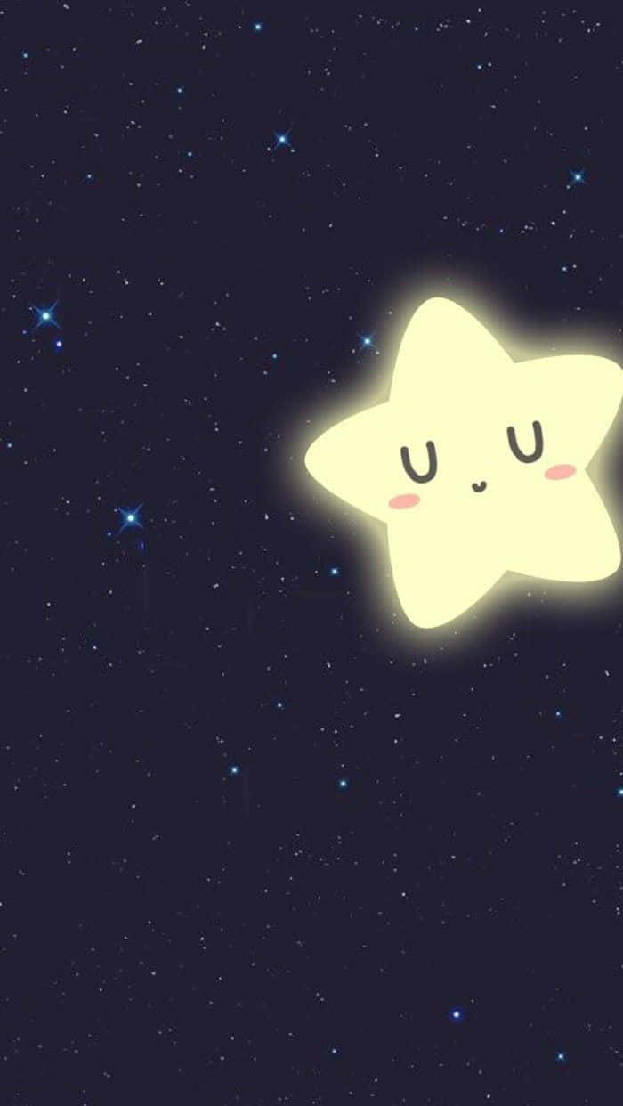 Magical Night Of Cute Stars Background